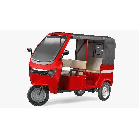 3D Electric Passenger Tricycle Rickshaw Rigged model